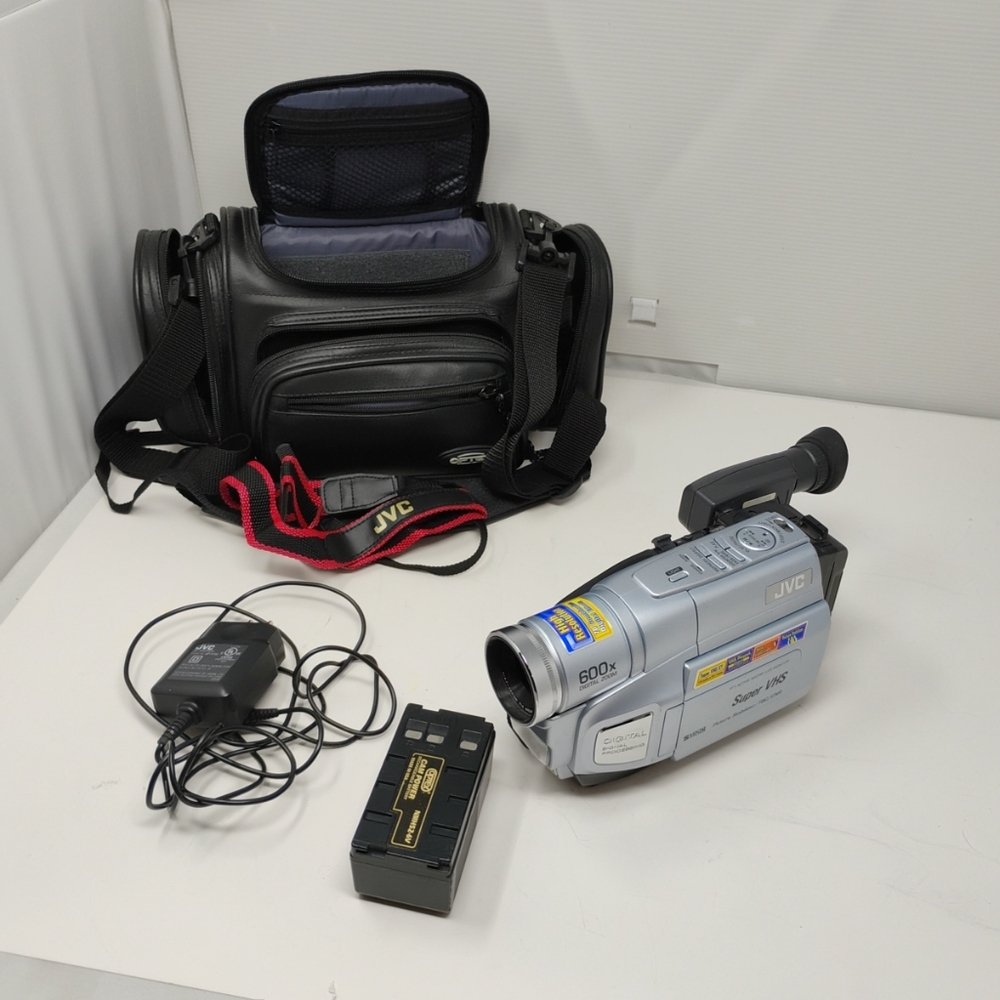 JVC Silver Camcorder with Accessories